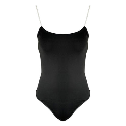 Summer Women Clothing Diamond Chain Slim Top Sexy Low-Cut Sling Bodysuit