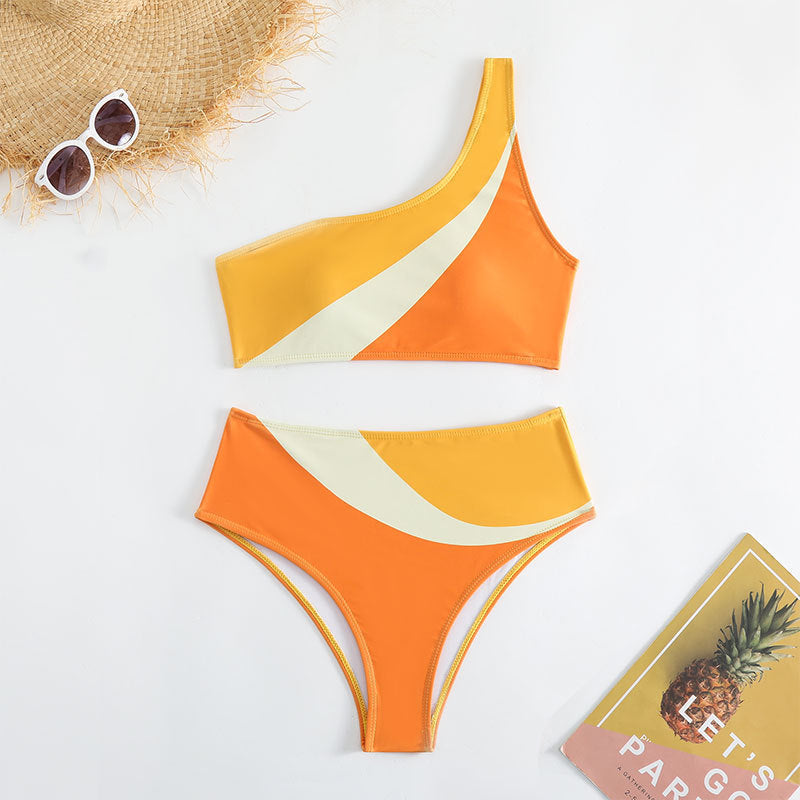 Bikini One Shoulder Sexy Split Swimsuit Women Beach Bikini Bella Mia
