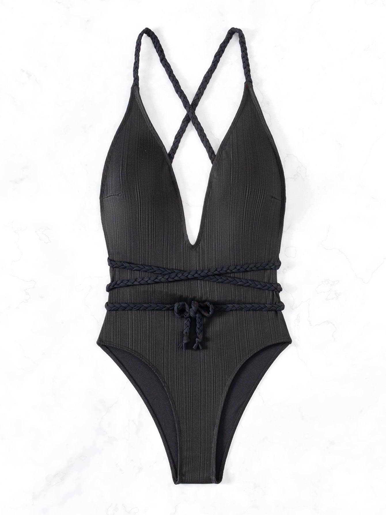 Sexy Deep V Plunge Swimsuit Strap Backless Siamese Bikini Women Swimsuit Bella Mia