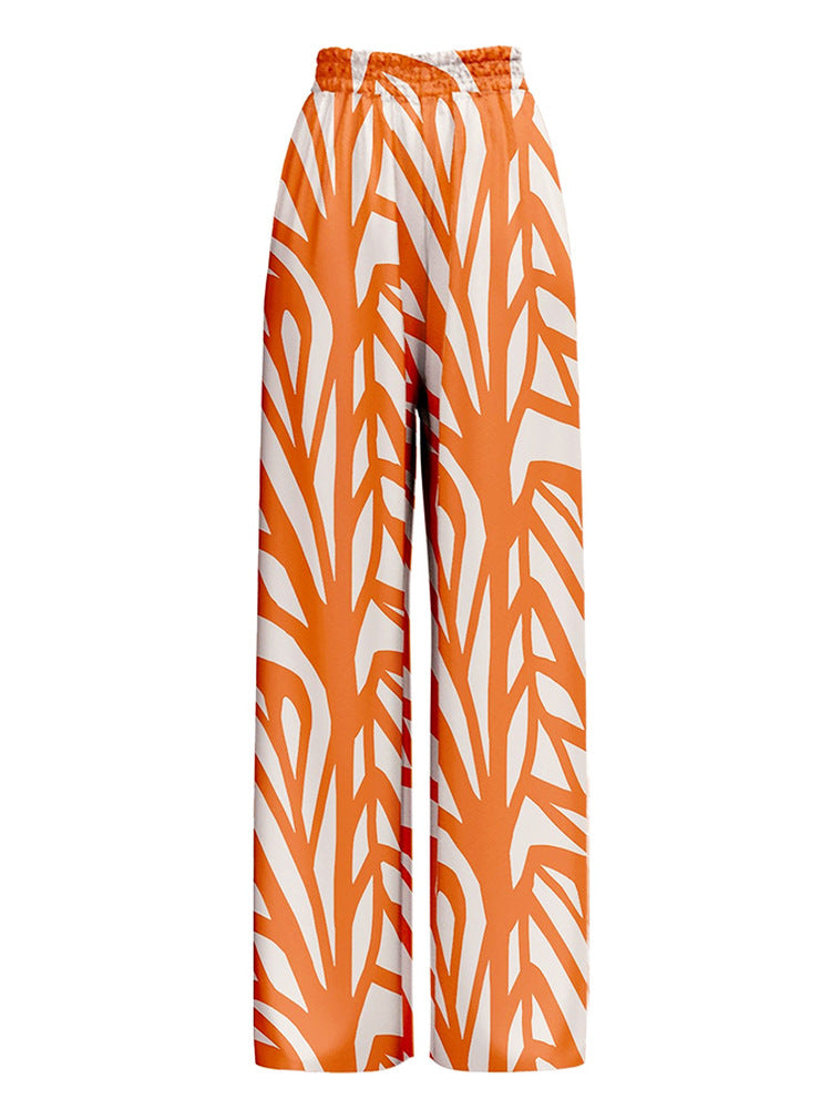 Three Piece Set Split Swimsuit Striped Printed Blouse Sun Protection Swimsuit Bella Mia