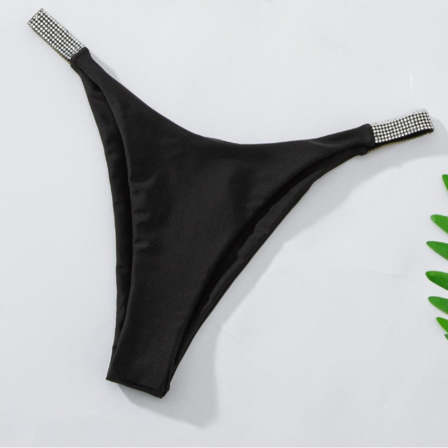 Women Solid Color Diamond Bikini Swimming Trunks Bella Mia