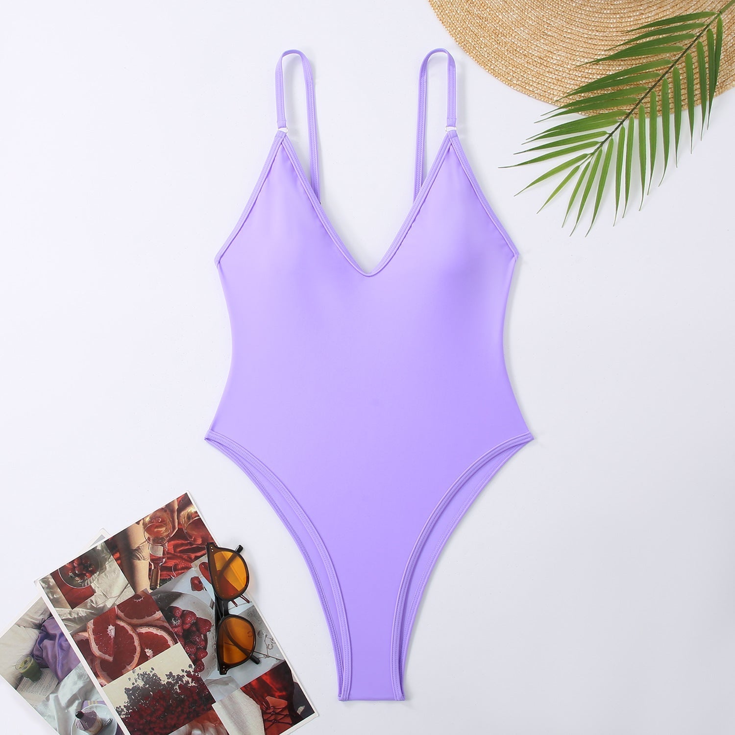 One Piece Swimsuit Women V neck Adjustable Shoulder Strap Sexy Tight Swimsuit High Grade Spring Swimsuit Bella Mia