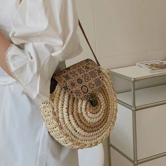 Direct round Crossbody Straw Bag Shoulder Straw Bag Woven Bag Vacation Beach Bag Women Bag Bella Mia