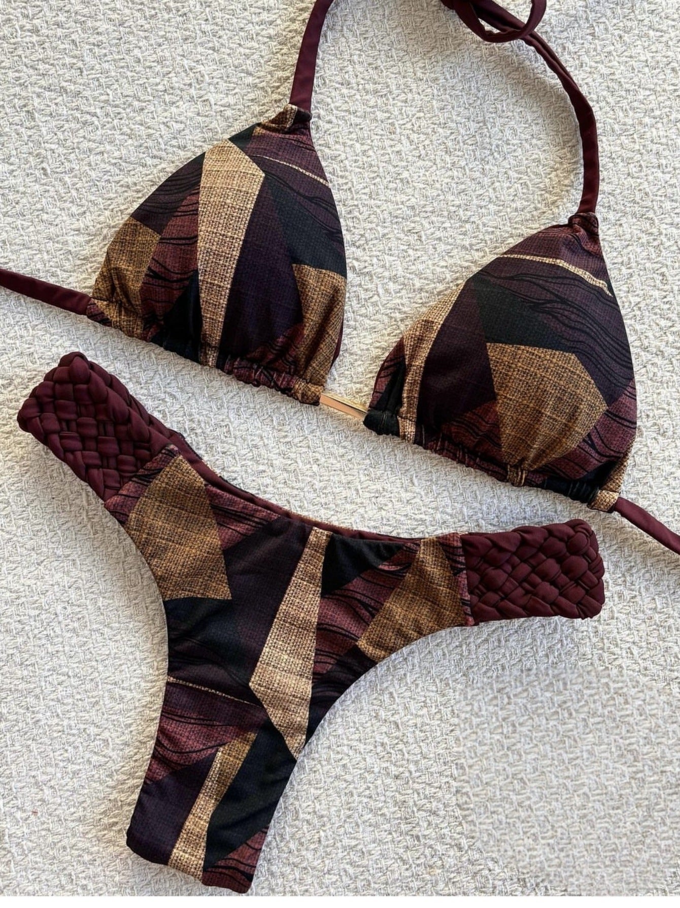 Braid Rope Print Bikini Swimsuit Beach Sexy Women Swimsuit Bella Mia