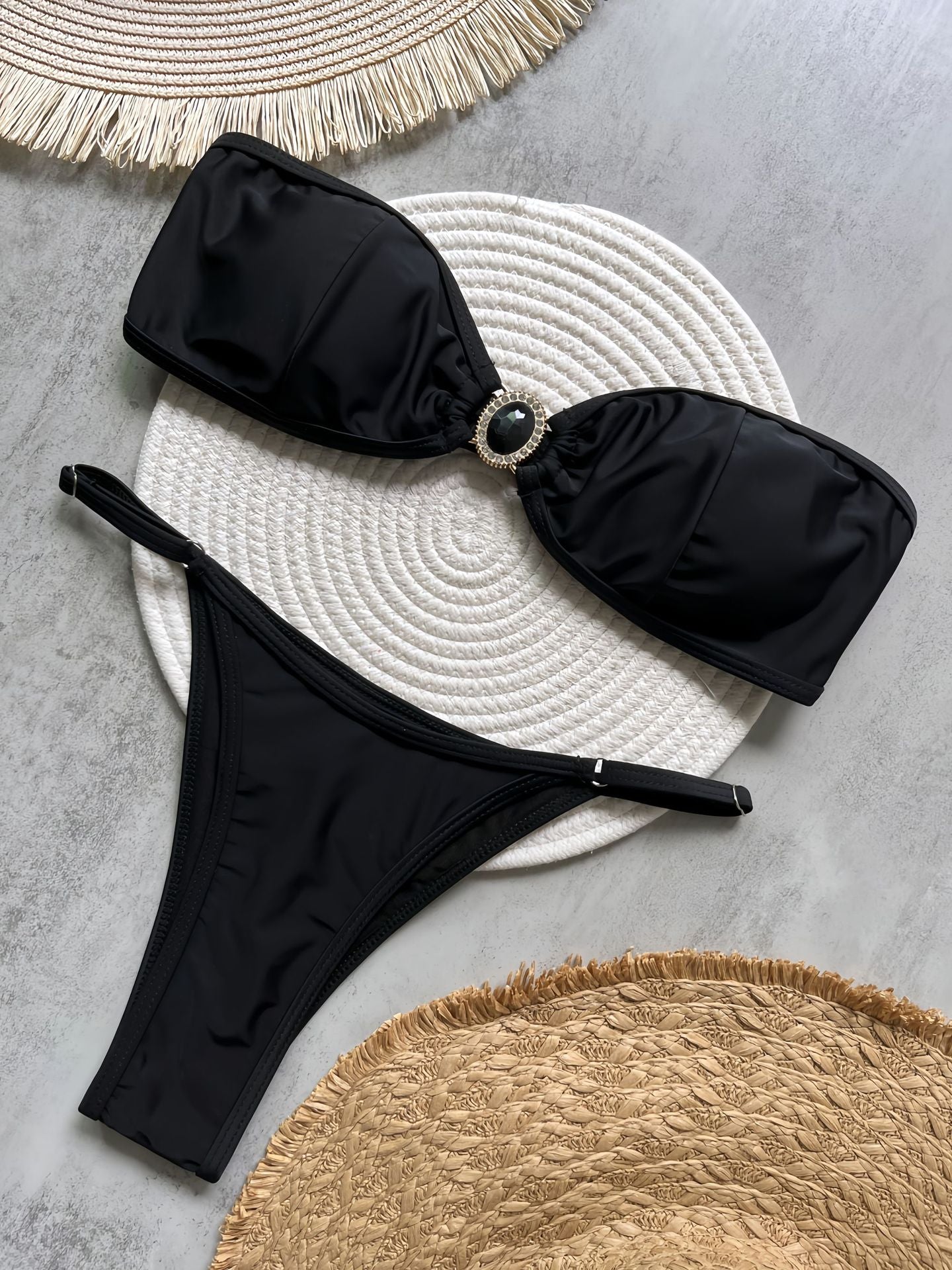 Diamond Decorative Bikini Swimsuit Beach Sexy Women Swimsuit