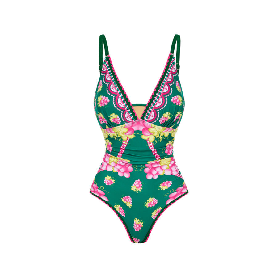 Ruffled One Piece Swimsuit Vacation Women Bella Mia