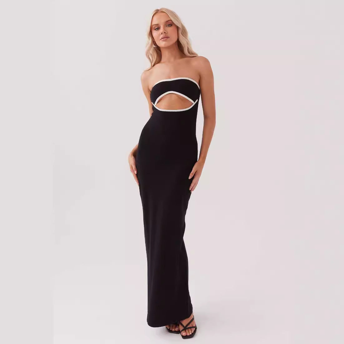 Summer Sexy Tube Top Knitted Dress Long for Women Bella Mia
