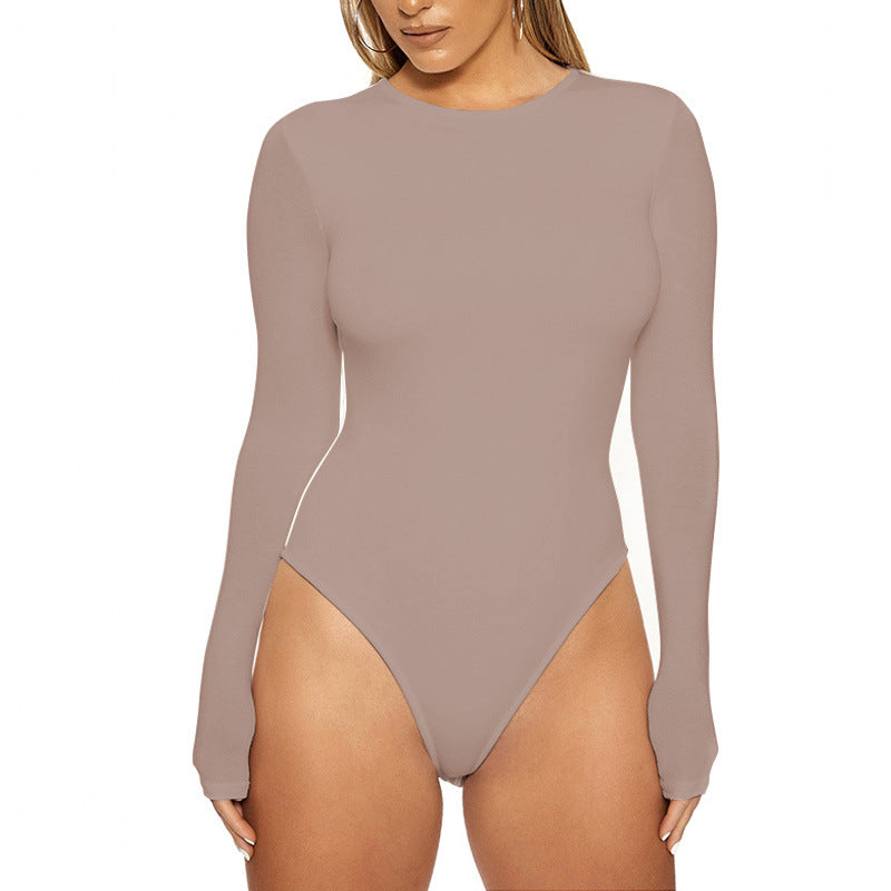 Autumn Winter Women Clothing Casual Bottoming Top Long Sleeve Tight Bodysuit Bella Mia