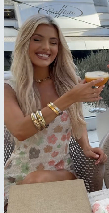 Spring Summer Colorful Floral Diamond Lattice Sequ Split Sheath Sexy Dress Bella Mia