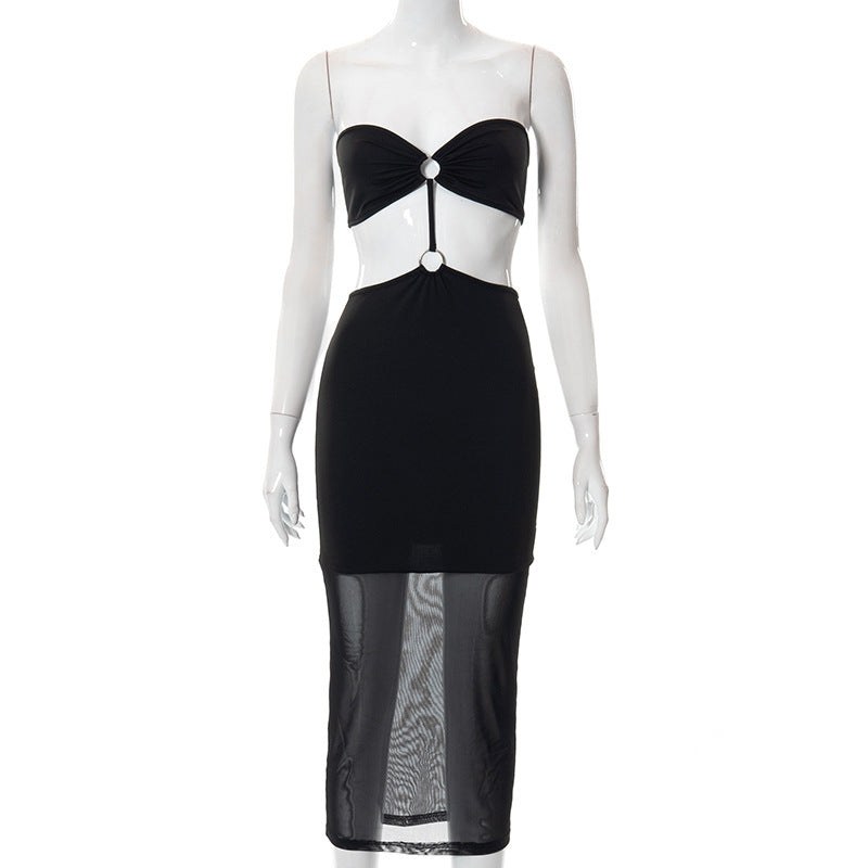 Women Clothing Summer Sexy Bandeau Dress Niche Fight Tulle Bella Mia