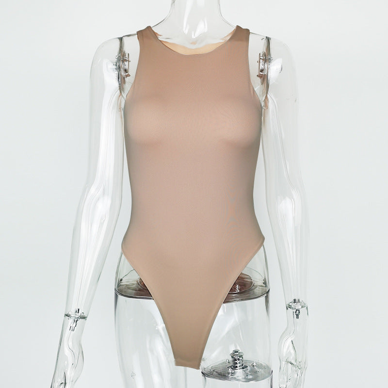 Summer Quality Women Clothing Tight Sleeveless Top Double Layer Seamless Vest Jumpsuit Bella Mia