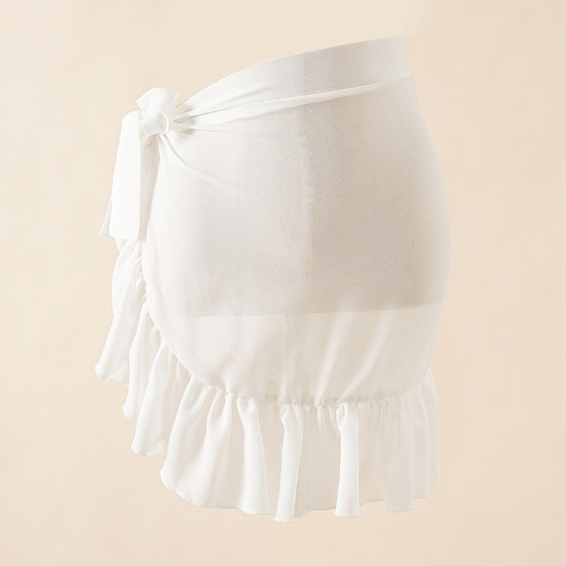 Summer Seaside Vacation Chiffon Printing Tie Dye Bandage Beach Wrap Skirt Bikini Swimsuit Blouse Bella Mia