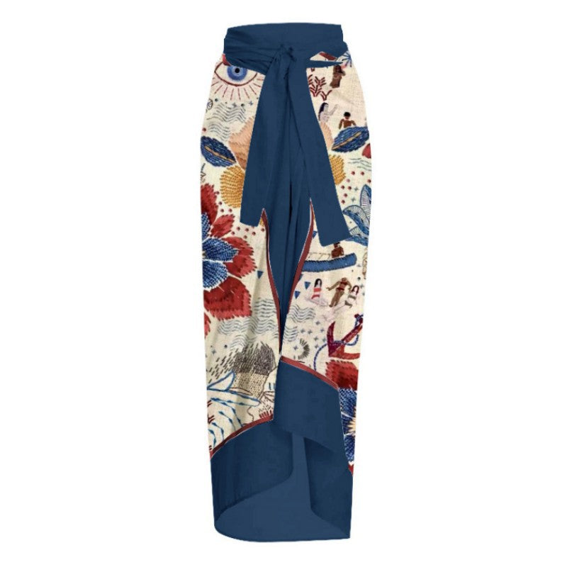 Women One Piece Swimming Sexy Print Two Piece Skirt Popular Swimsuit Bikini Bella Mia