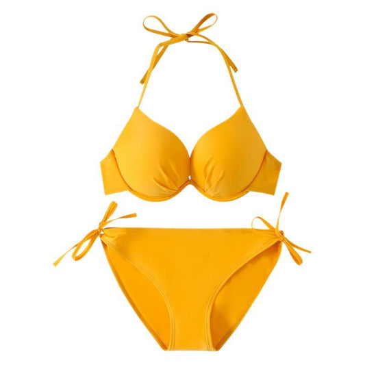 Beach Vacation Underwire Bikini Swimsuit Women Underwire Gather Big Small Breasts Sexy Three Point Swimsuit Women Bella Mia