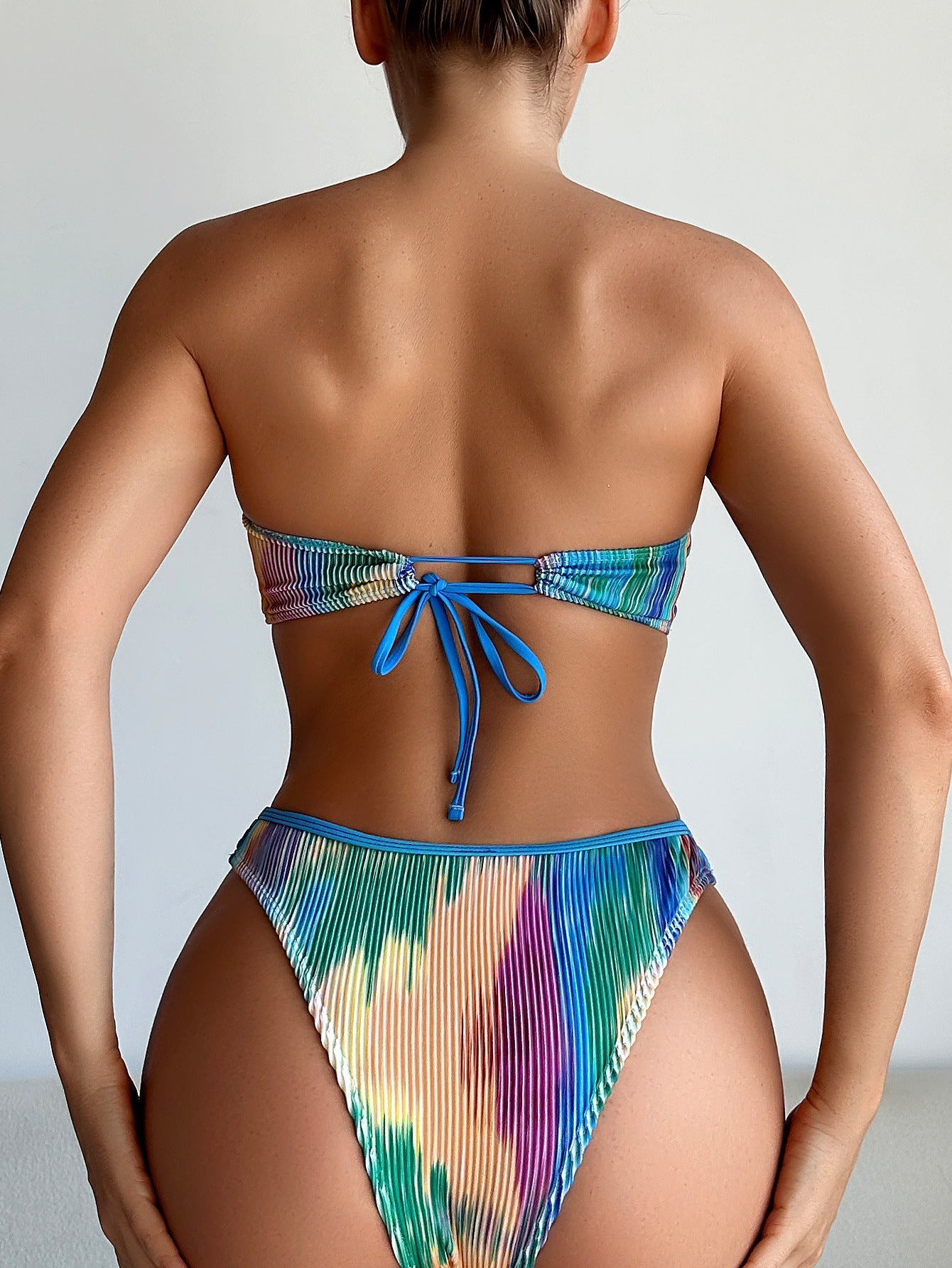 Luoguo Tube Top Sexy Bikini Bikini Color Printing Swimsuit Bella Mia