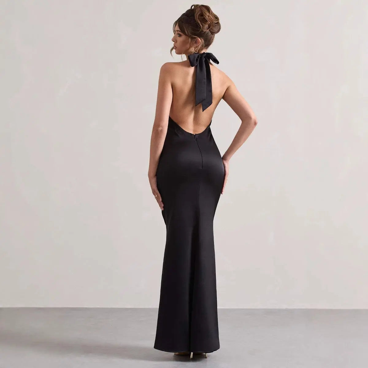 Halter Evening Dress Elegant Slim Dress Cocktail Party Dress Bella Mia