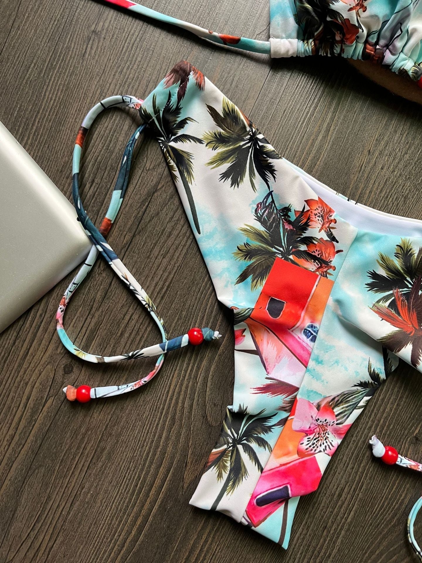 Women Sexy Split Triangle Bag Bikini Fresh Printed Swimsuit Bikini Bella Mia