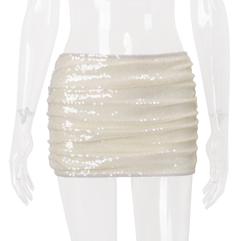 Women Clothing Summer Sexy Halter Swing Collar Gradient Multicolor Vest Mini Hip Bag Skirt Two Piece Sets Bella Mia