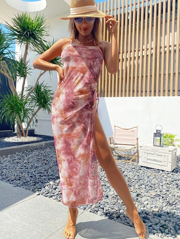 Swimwear Blooming Three Piece Bikini Sexy Neck Bikini Women Dress Split Swimsuit Bella Mia