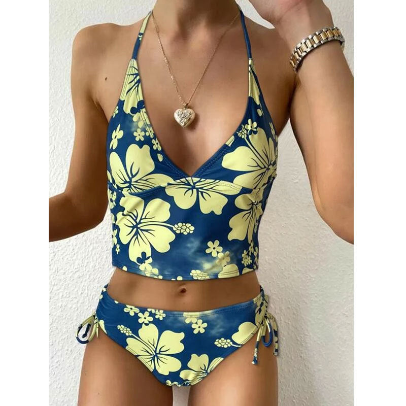 Swimsuit Lady Sexy Printed High Waist Bikini Split Swimsuit Bikini Bella Mia