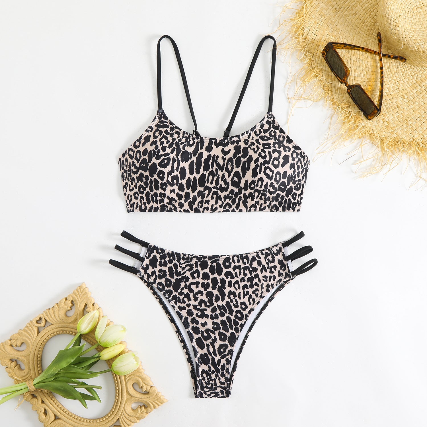 Swimsuit Women Split Leopard Print Sexy Swimsuit High Grade Spring Special Durable Swimsuit