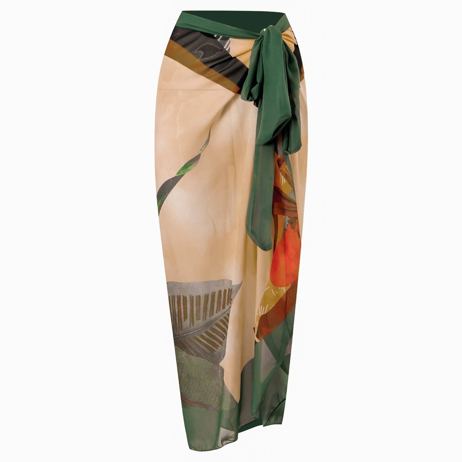 Siamese Conservative Cover Belly Backless Sexy Swimsuit Women Suit Chiffon Beach Skirt Bella Mia