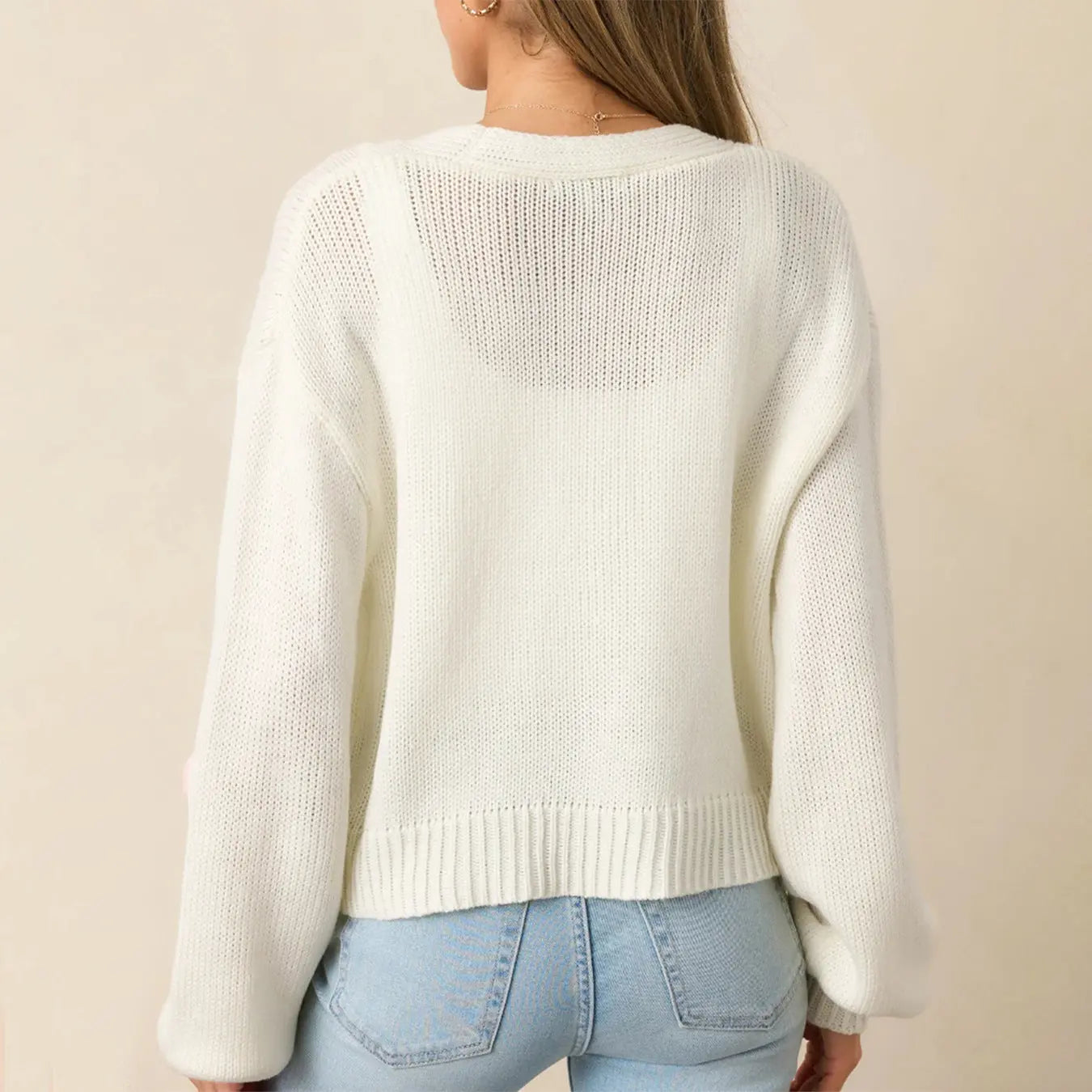 3D Strawberry Pattern Women Elegant Sweater Cardigan Autumn Winter Button Long Sleeve Sweater Bella Mia