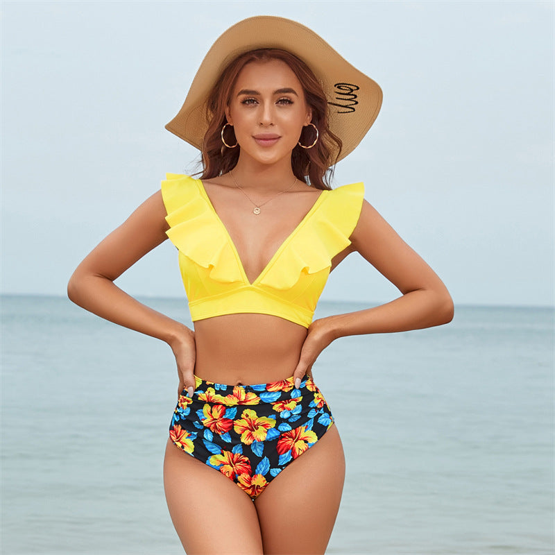 Women High Waist Bikini Sexy Flying Swimsuit Bikini Bella Mia