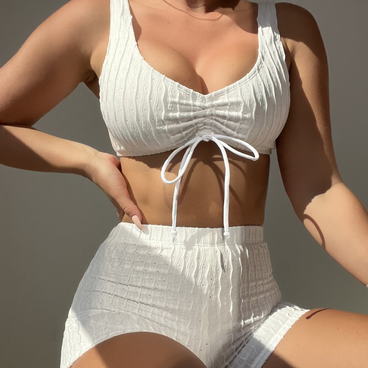Women Split Swimsuit Pleated Vest Swimsuit Sexy Bikini Bella Mia