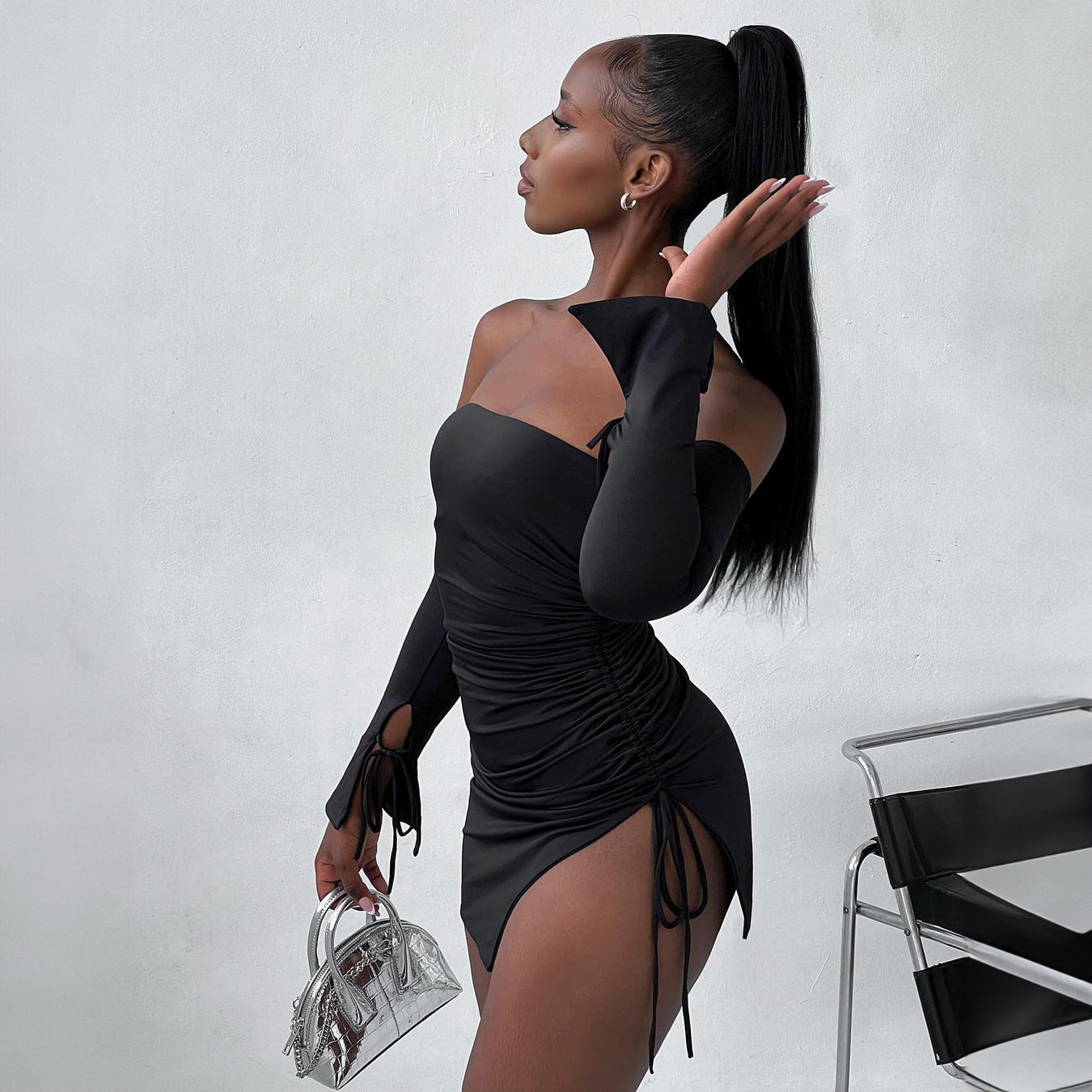 Women Clothing Summer Sexy Off Shoulder Tube Top Split Hip Dress Bella Mia