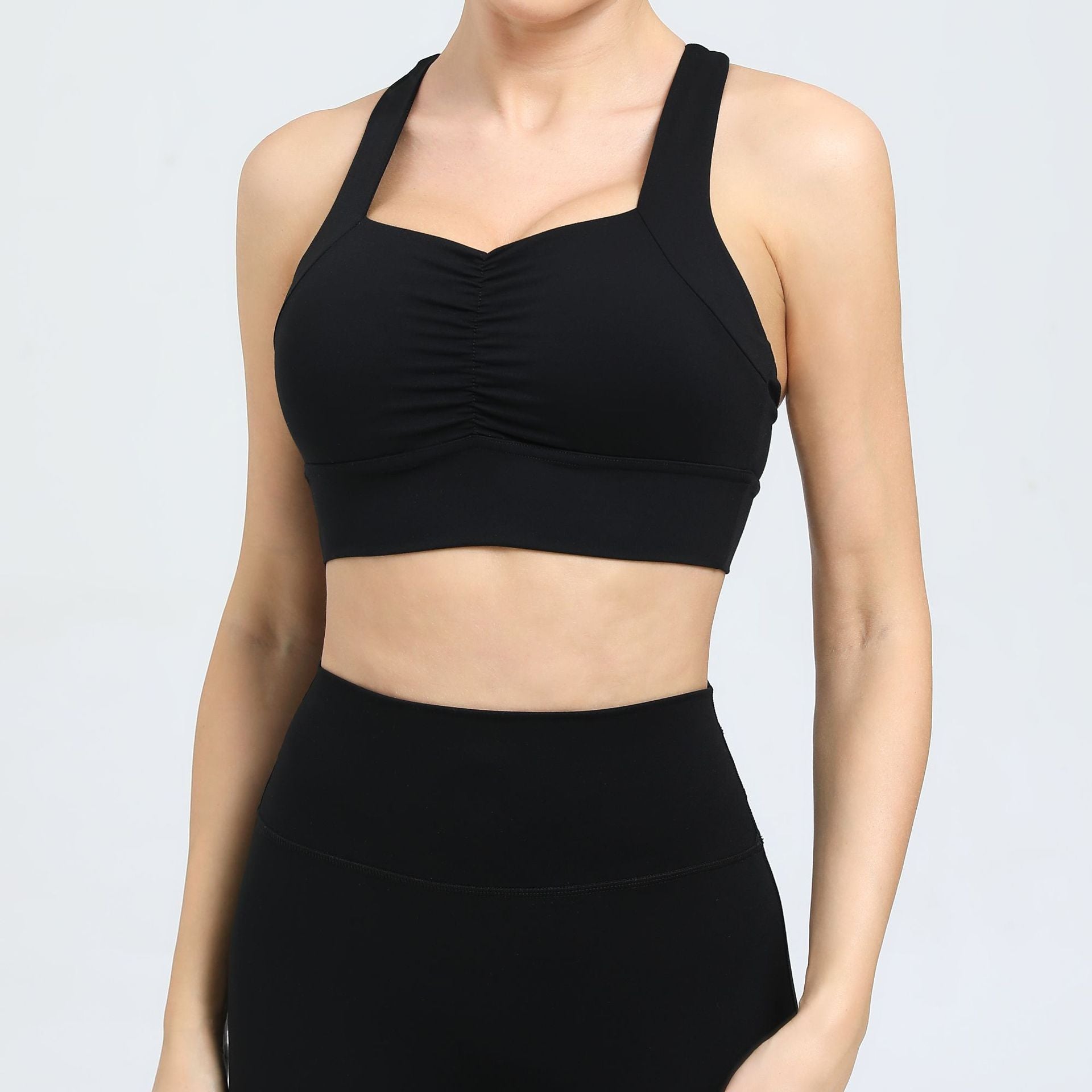 Autumn Sand Nude Feel Yoga Vest Beauty Back Quick Drying High Strength Underwear Sports Running Fitness Sports Bra Bella Mia