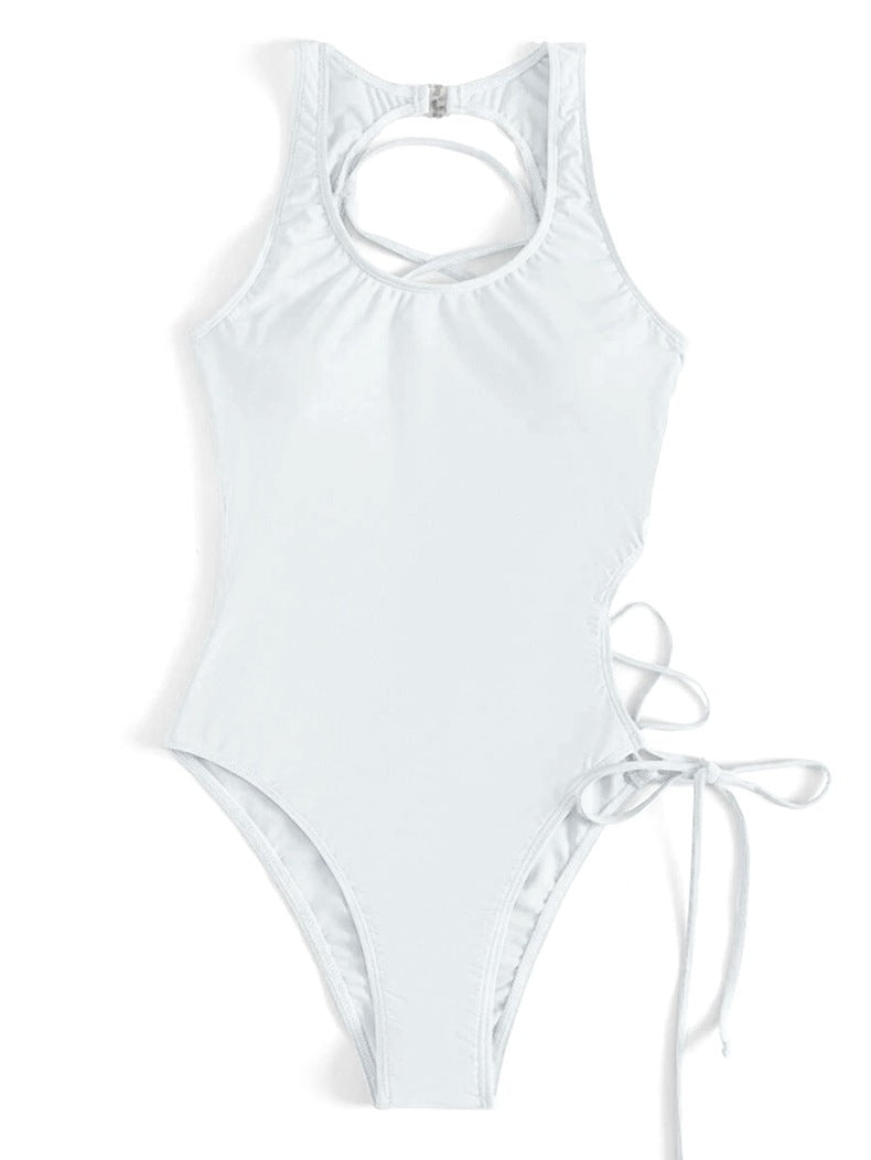 Sexy Solid Color Tied Swimsuit Women Triangle Beach Bikini Swimsuit Bella Mia