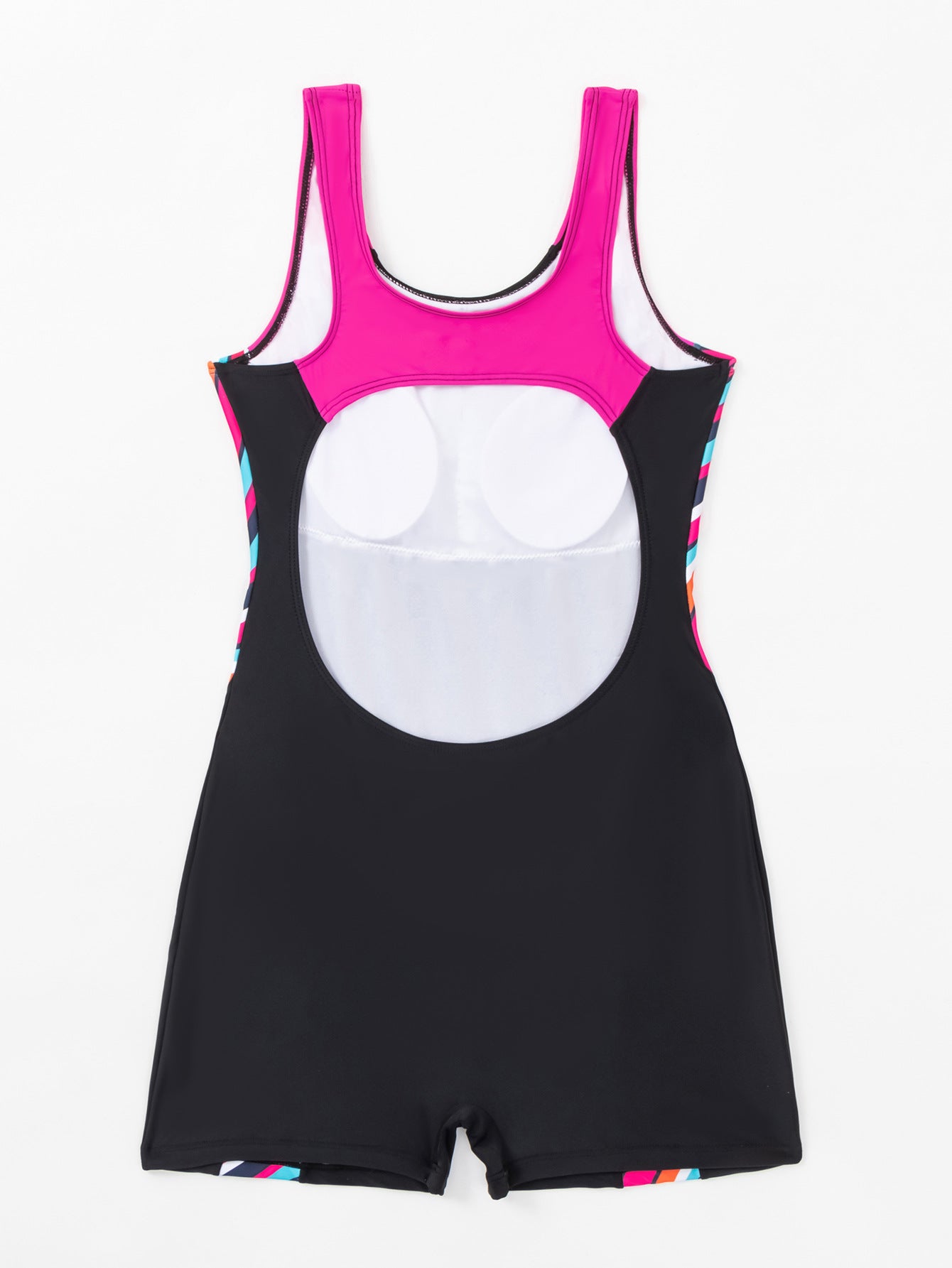 Competitive One Piece Swimsuit Color Matching Shorts Swimsuit One Piece Backless Bella Mia