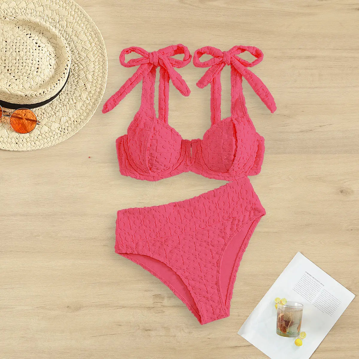 Bikini Sexy Split Two Piece Set Swimsuit Solid Color Bikini Swimsuit Bella Mia