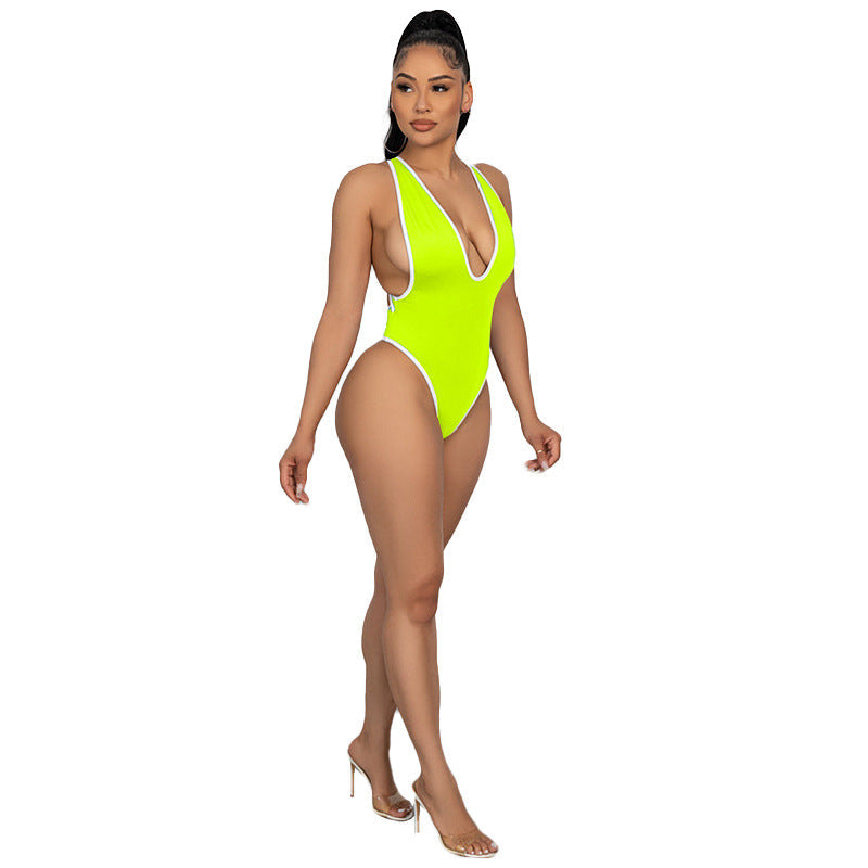 Sexy Women Clothing Bikini Three Point T Shaped Vest One Piece Swimsuit Bella Mia