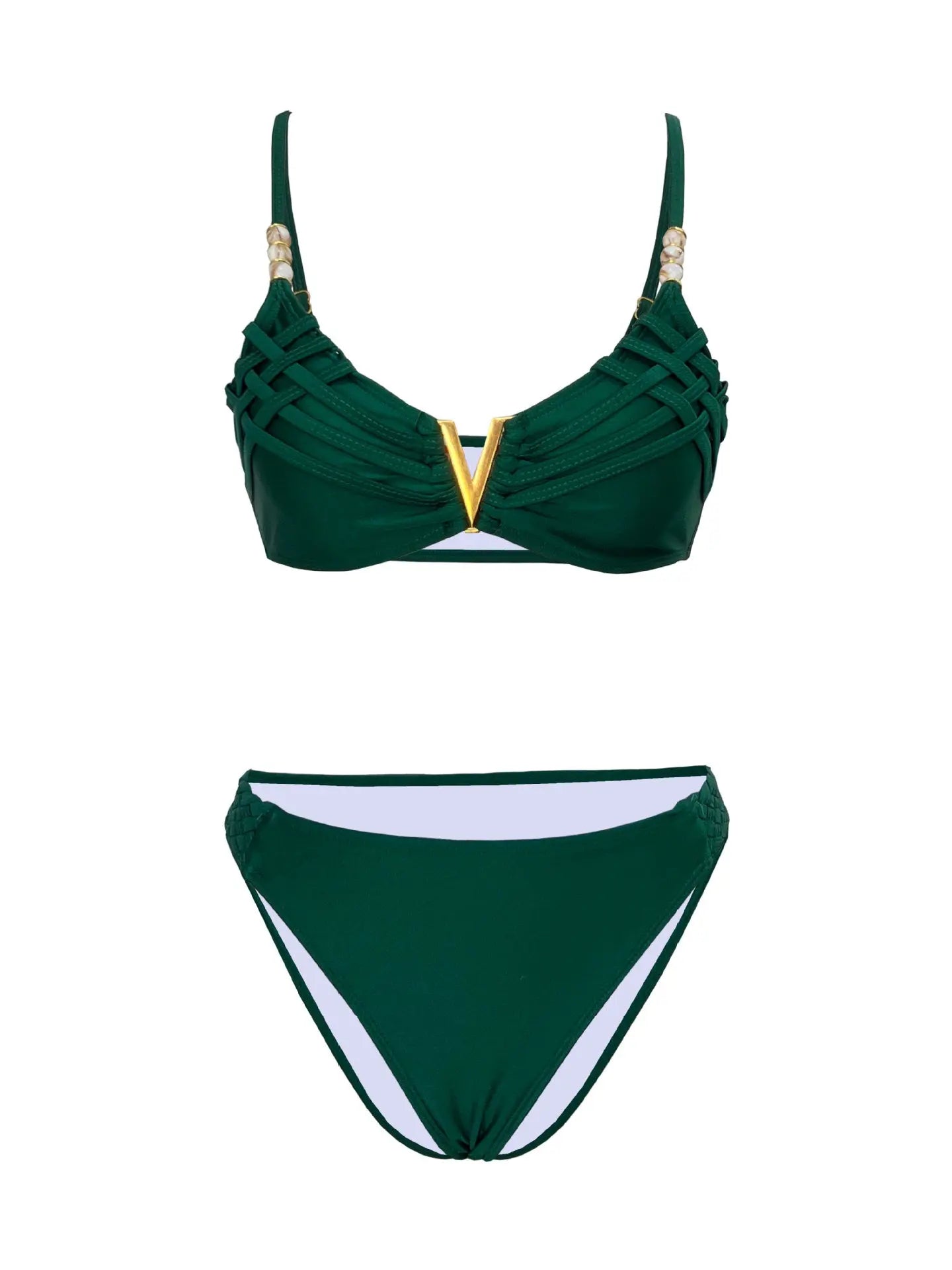 Backless Solid Color Split Swimsuit Boho Bikini For Women Bella Mia