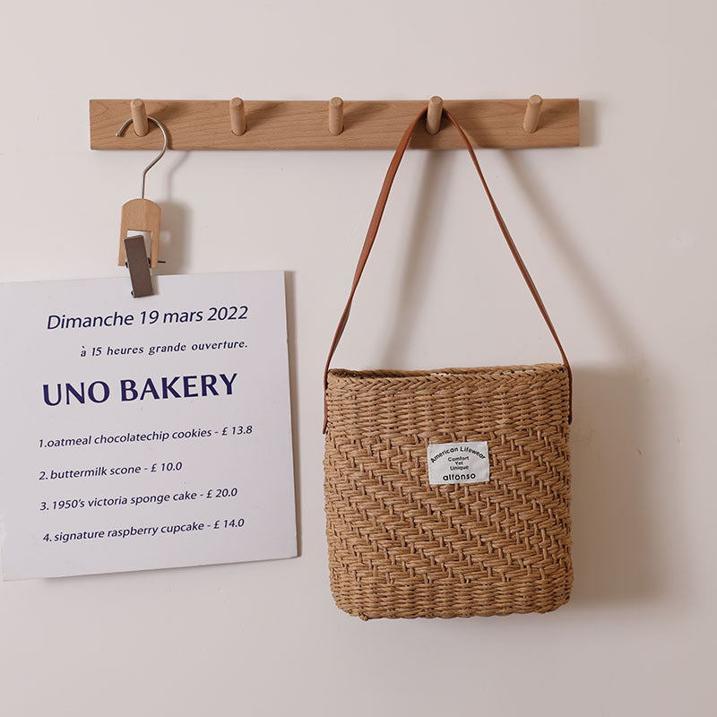 Direct Square Shoulder Straw Bag Simple Underarm Woven Bag Vacation Beach Bag Women Bag Bella Mia