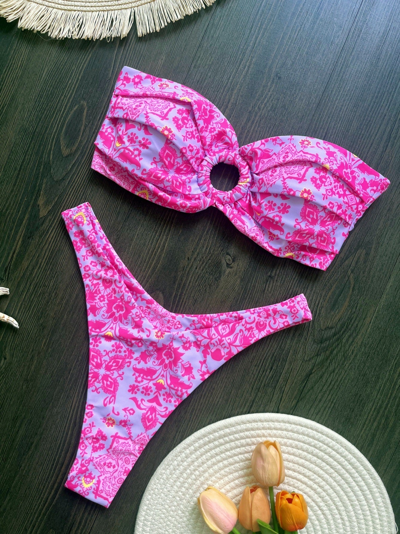 Bikini Printed Sexy Backless Split Swimsuit Bikini Bella Mia