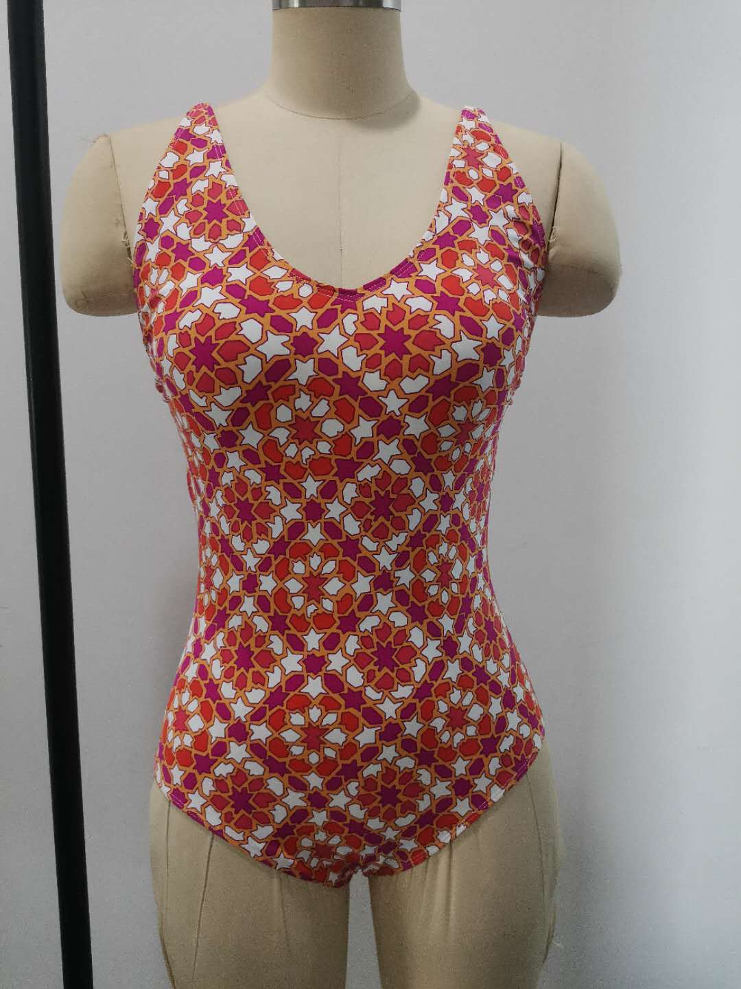 One Piece Swimsuit Sexy Deep V Plunge Yellow Bottom Small Floral Print Spring Bathing Suit Movable Strap Swimsuit Bella Mia