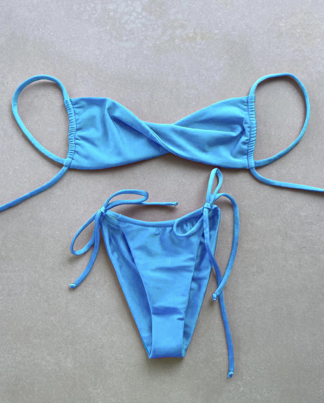 Solid Color Split Bikini Sexy Halter Sling Three Point Women Swimsuit Bella Mia