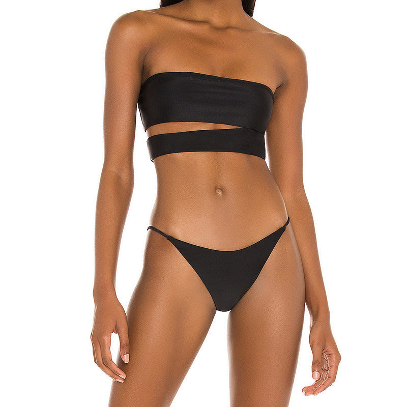 Solid Color Split Swimsuit Women Swimsuit Top Sexy Bikini Bella Mia