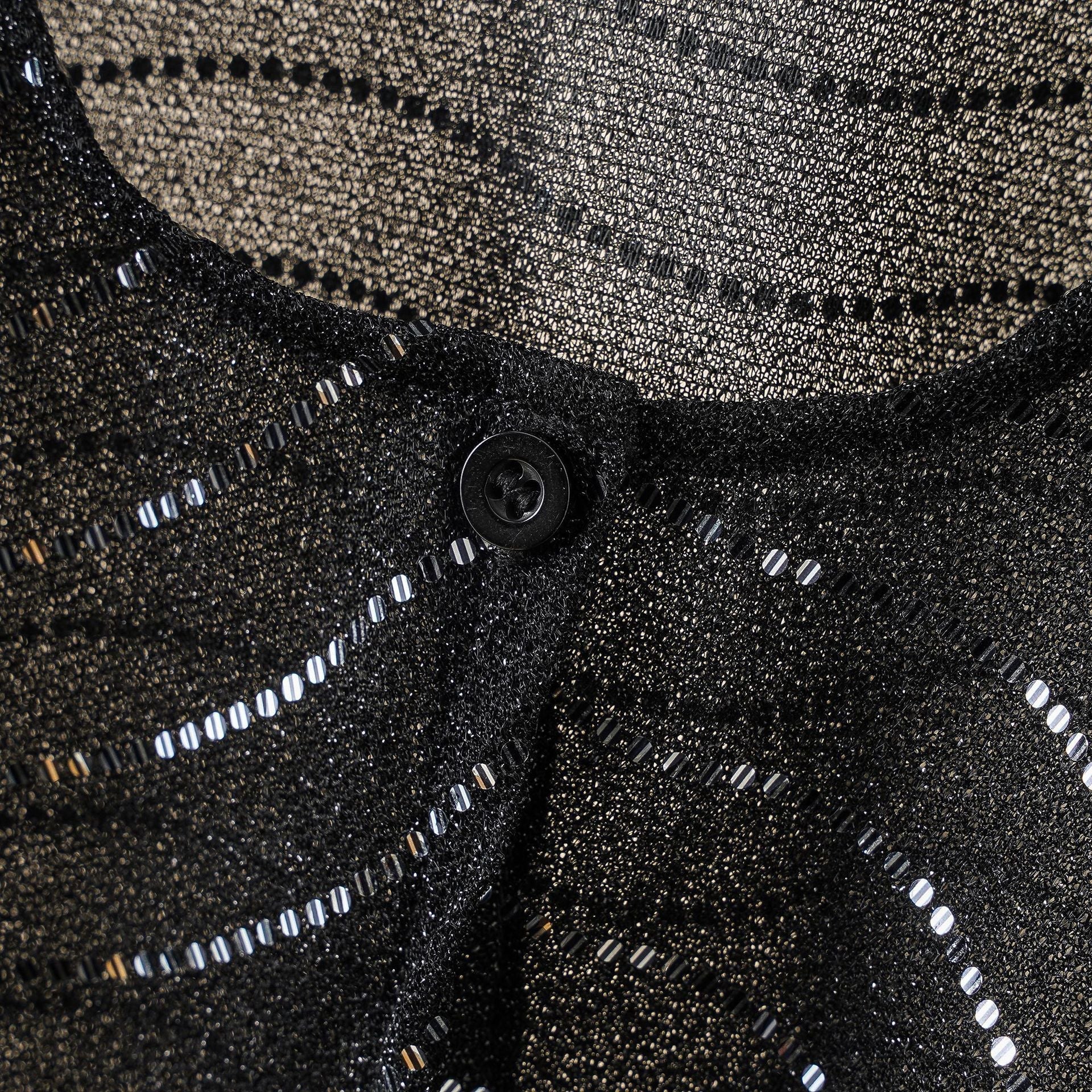 Women Short Silver Line Chiffon Short Shawl Cardigan Coat Korean All Matching Summer Bella Mia