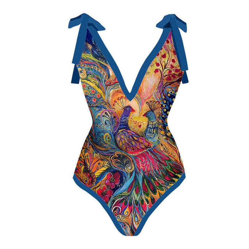 Sexy Siamese Conservative Cover Belly Thin Swimsuit Spring Bathing Suit Women Chiffon Beach Dress Bella Mia