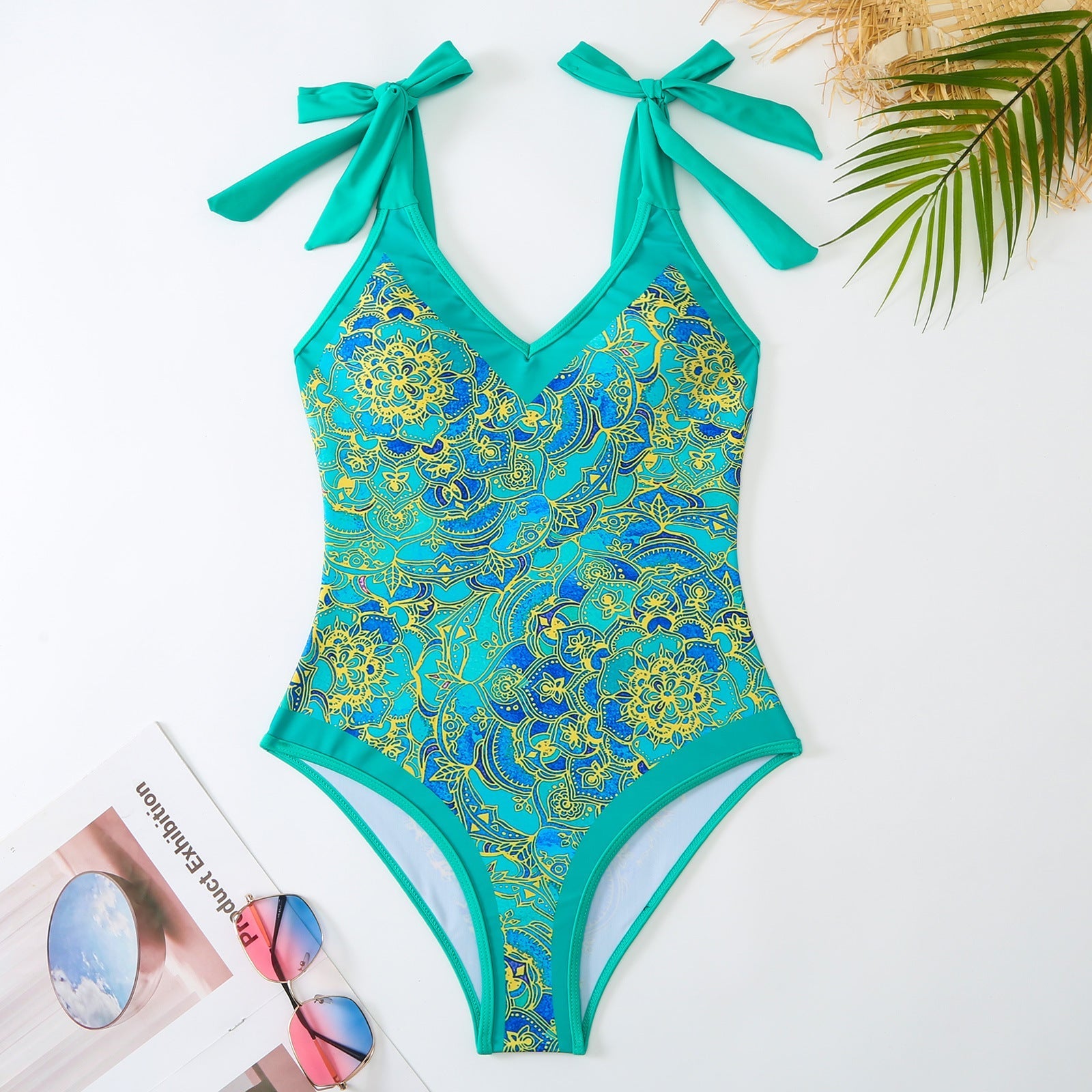 Women Sexy One Piece Swimsuit Women Skinny Slimming Retro Tied Swimsuit Suit Chiffon Dress Bella Mia