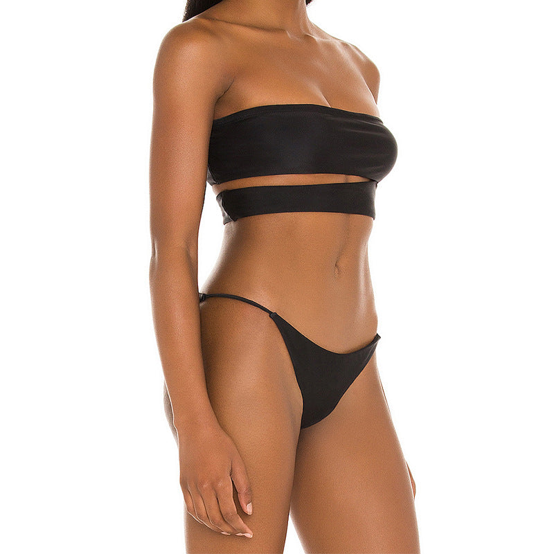 Solid Color Split Swimsuit Women Swimsuit Top Sexy Bikini Bella Mia