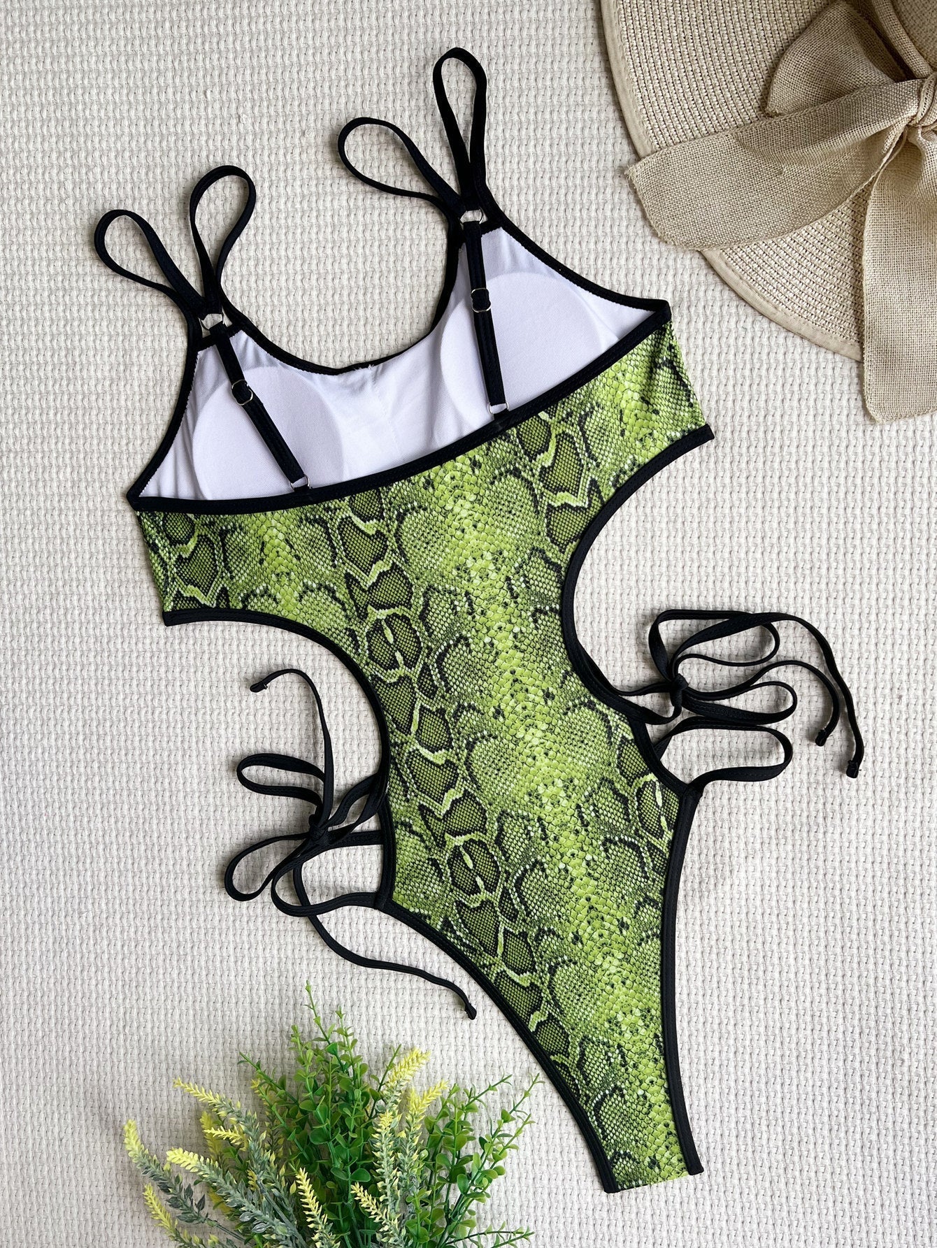 One Piece Swimsuit Snake Pattern Bikini Swimsuit Women Sexy Swimsuit Printed Bikini Bella Mia