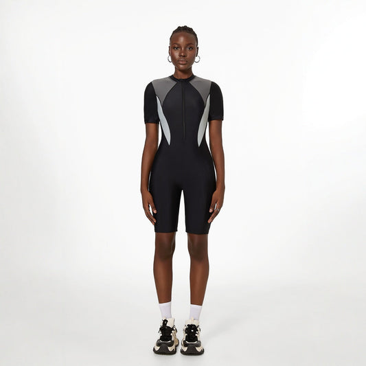 One Piece Zipper Sports Swimsuit Women Long Sleeve Surfing Swimsuit Surfing Boxer Dive Skin Snorkeling Bella Mia