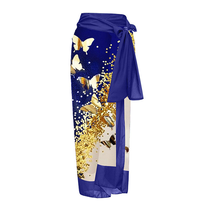 Sexy Siamese Conservative Cover Belly Thin Swimsuit Spring Bathing Suit Women Chiffon Beach Dress Bella Mia