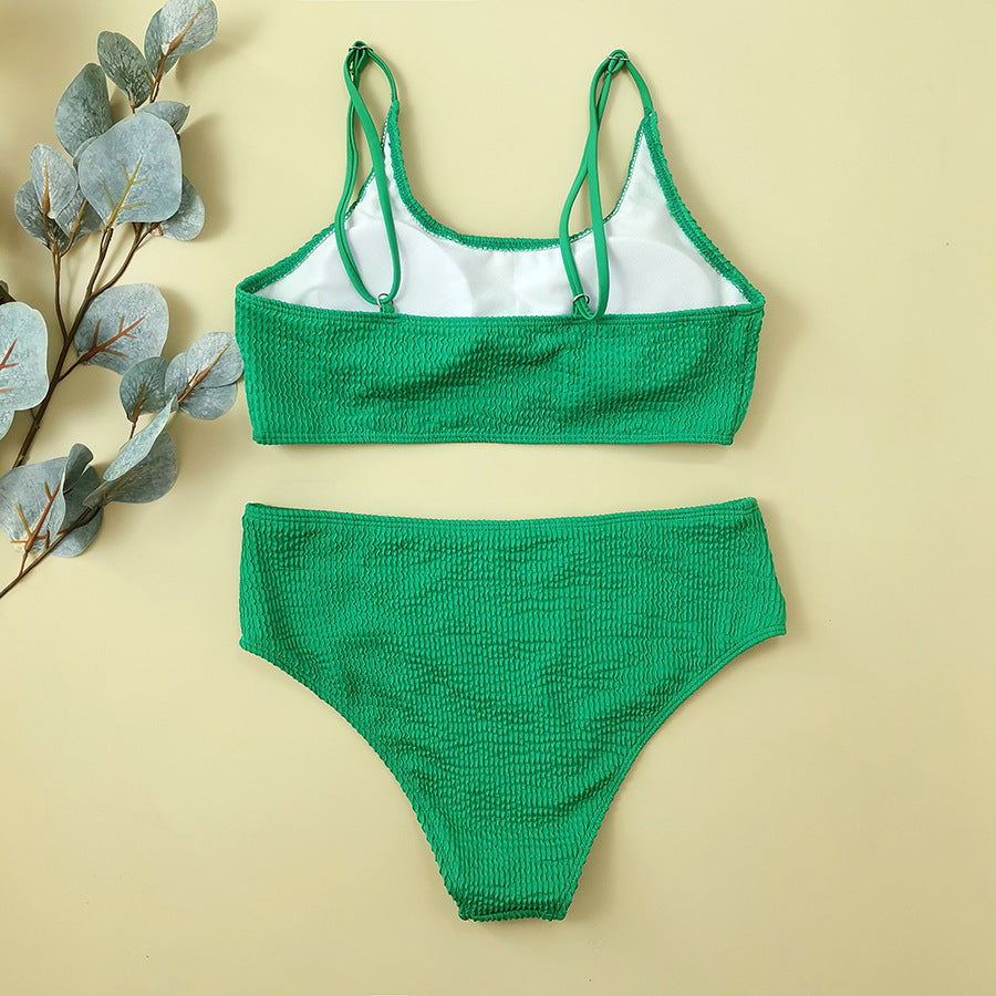 High Waist Special Fabric Design Bikini Conservative Women Swimsuit Bella Mia