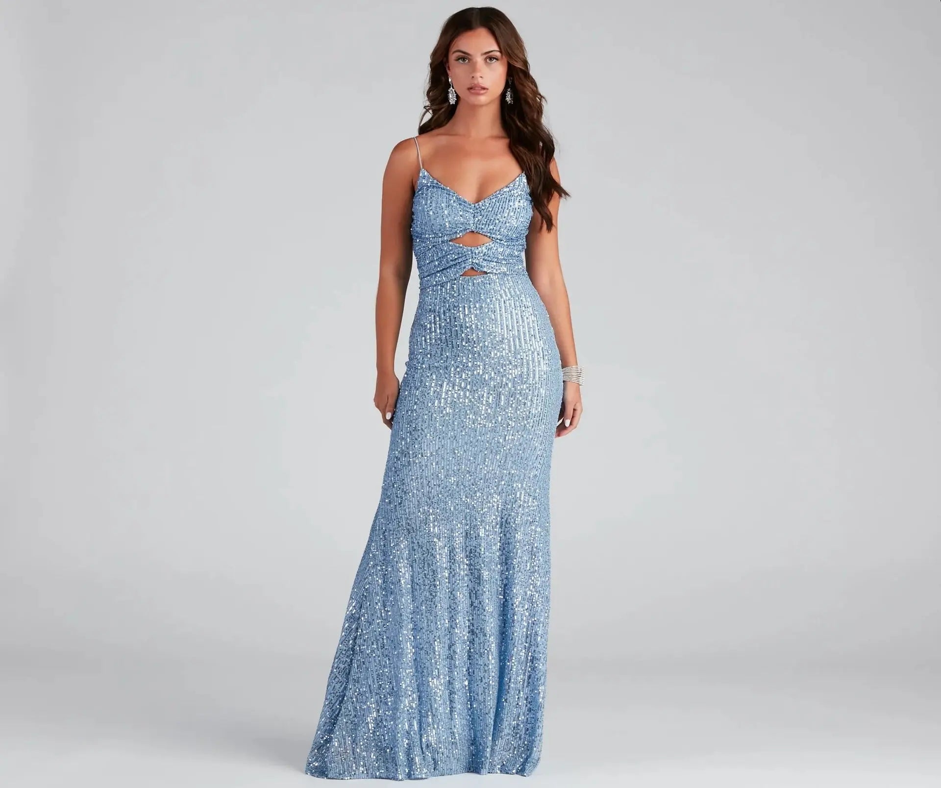 Women Clothing Sexy Sling Cocktail Evening Maxi Dress Elegant Fashionable Sequ Bella Mia